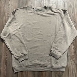 Éterne Crewneck Sweatshirt Taupe XL NWT Unisex Relaxed Fit USA Made